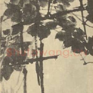 清代 任颐国画作品《花鸟》摘自 南画大成 卷六