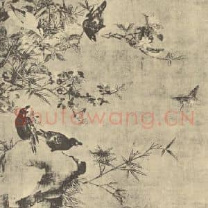 宋·辽代 宋人国画作品《花鸟图》摘自 南画大成 卷六