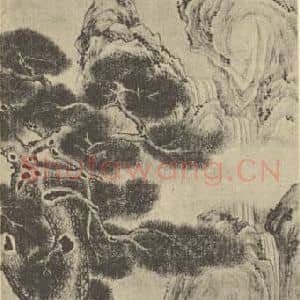 明代 吕纪国画作品《松鹤长春图》摘自 南画大成 卷六