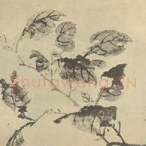 明代 陈淳国画作品《画蠋》摘自 南画大成 卷六