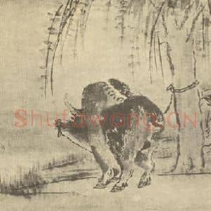 清代 金农国画作品《春牛图》摘自 南画大成 卷七