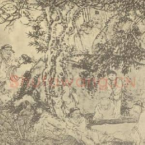 清代 顾洛国画作品《香山九老图》摘自 南画大成 卷七