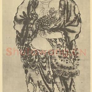 明代 明人国画作品《画刘海蟾》摘自 南画大成 卷七