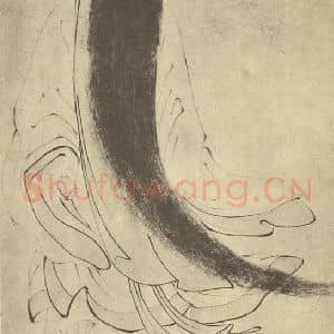 明代 明人国画作品《画谢灵运像》摘自 南画大成 卷七
