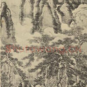 明代 戴进国画作品《山水轴(二)》摘自 南画大成 卷九