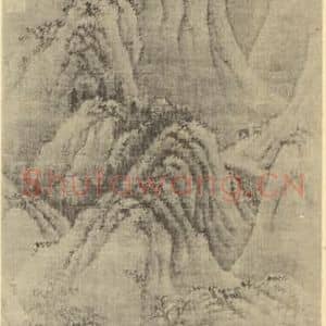 宋代 李成国画作品《山水轴(四)》摘自 南画大成 卷九