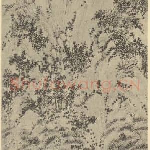 元代 王蒙国画作品《山水轴(二)》摘自 南画大成 卷九