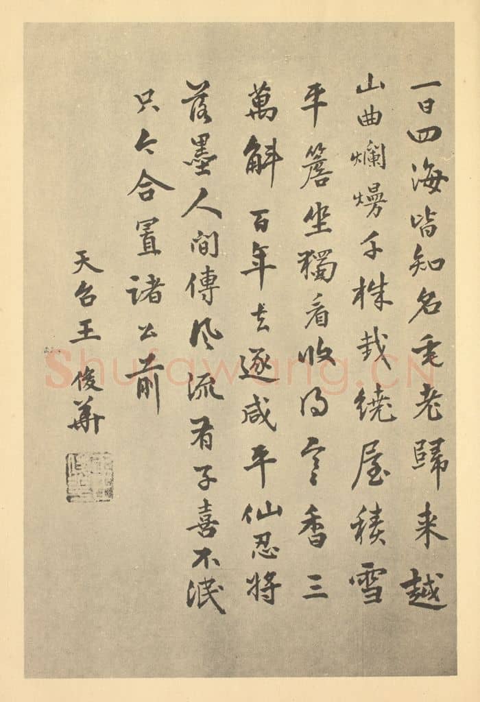 王俊华《元·王冕·梅花卷·王俊华题跋(二)》篆刻印章作品