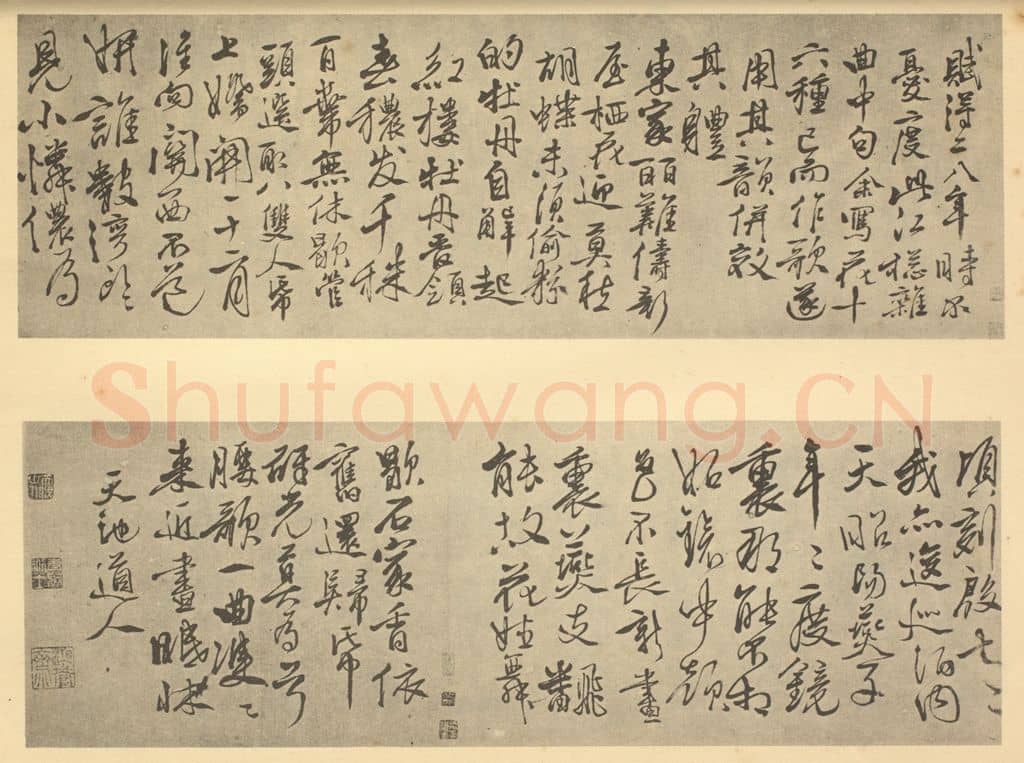 明 徐渭《明·徐渭·花卉册·徐渭题跋》篆刻印章作品