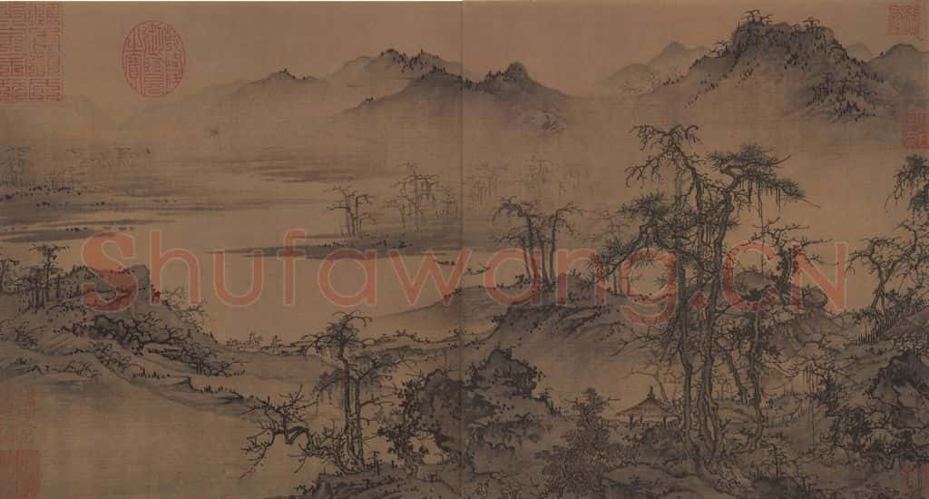 元 佚名 林亭秋色图 书画作品