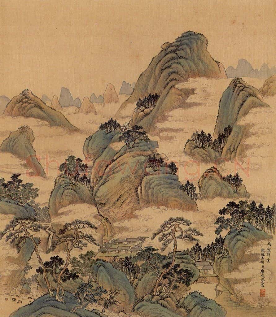 清 唐岱《十万图》书画作品