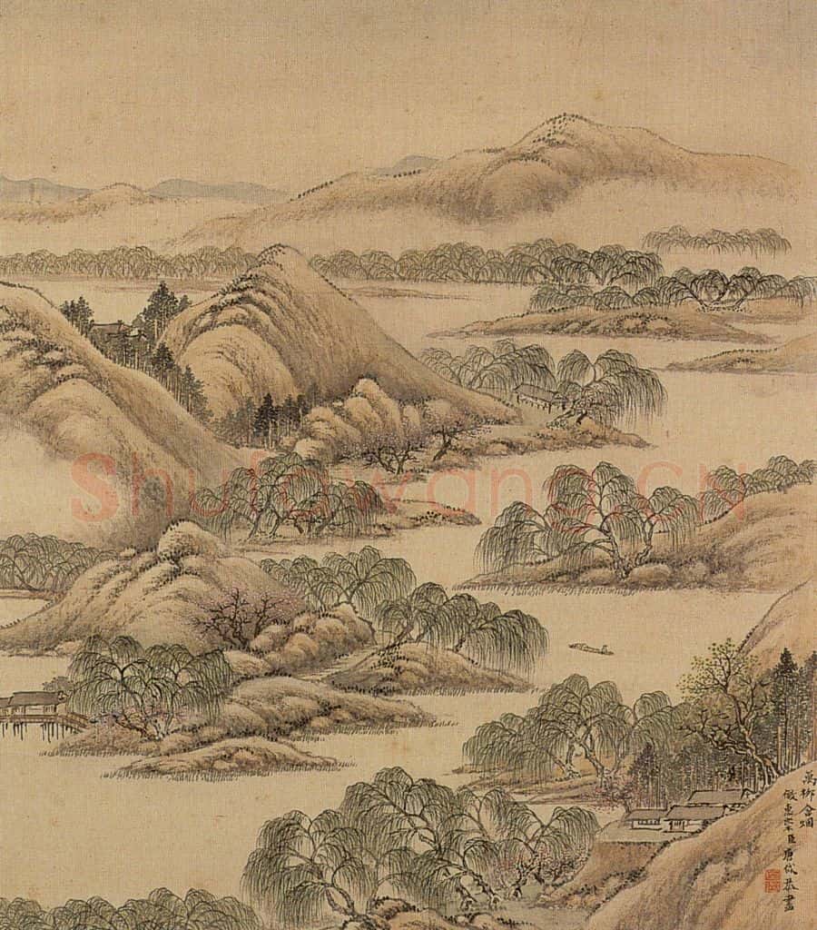 清 唐岱《十万图》书画作品
