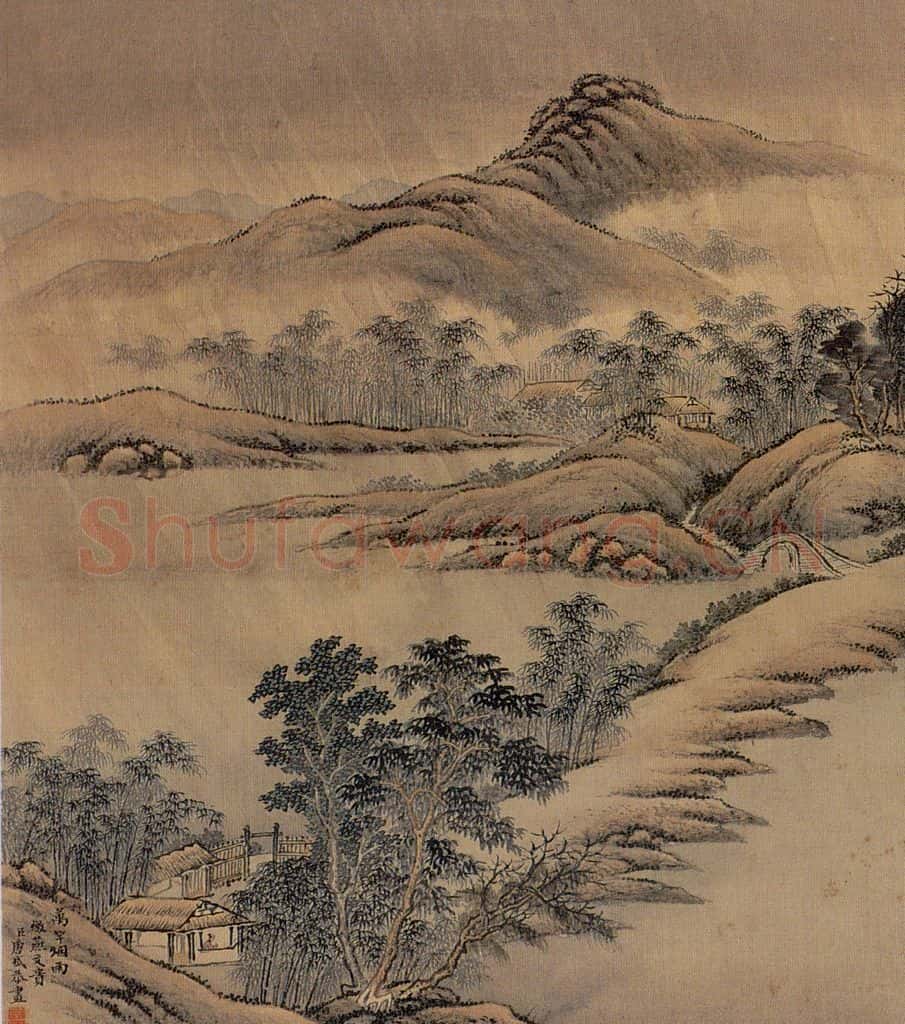 清 唐岱《十万图》书画作品