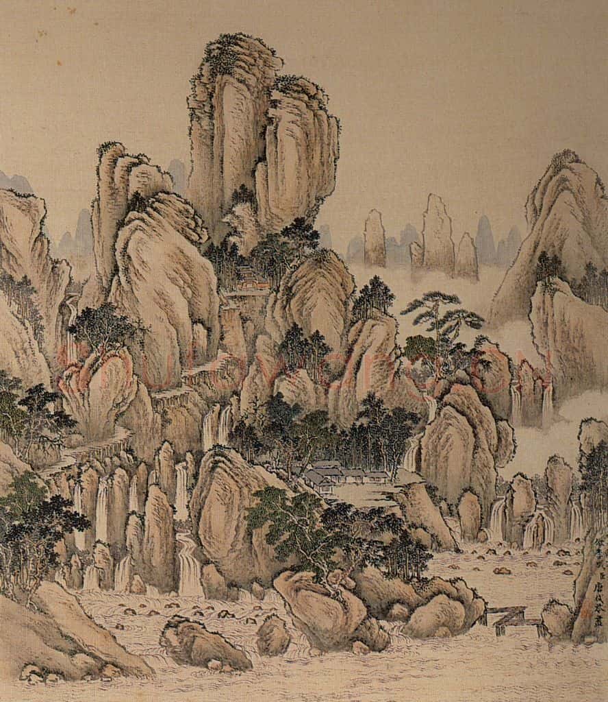 清 唐岱《十万图》书画作品