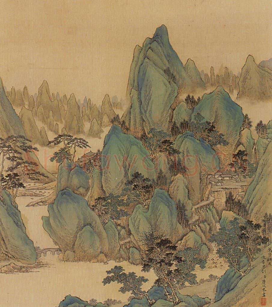 清 唐岱《十万图》书画作品