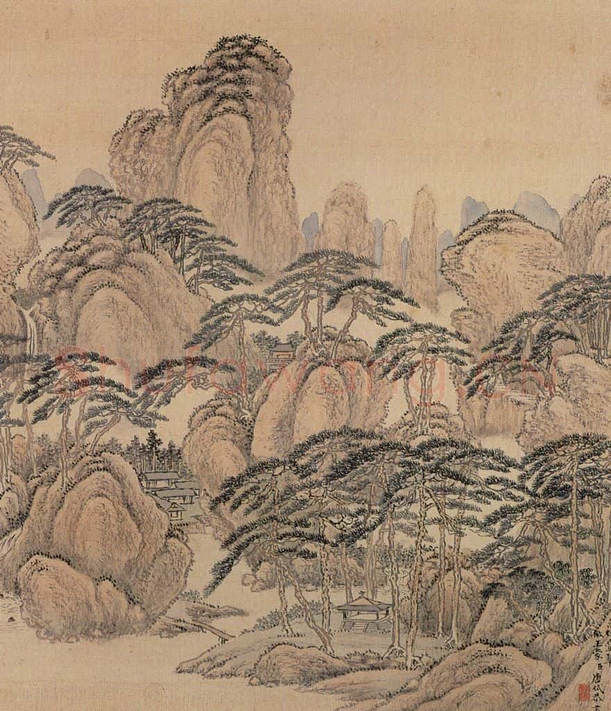 清 唐岱《十万图》书画作品