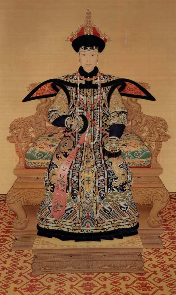 清 佚名《孝贤皇后像》书画作品