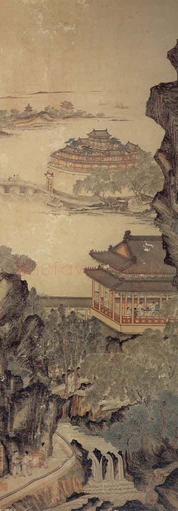 清 贾全《登瀛洲图》书画作品