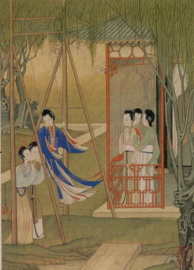 清 焦秉贞《仕女图》书画作品