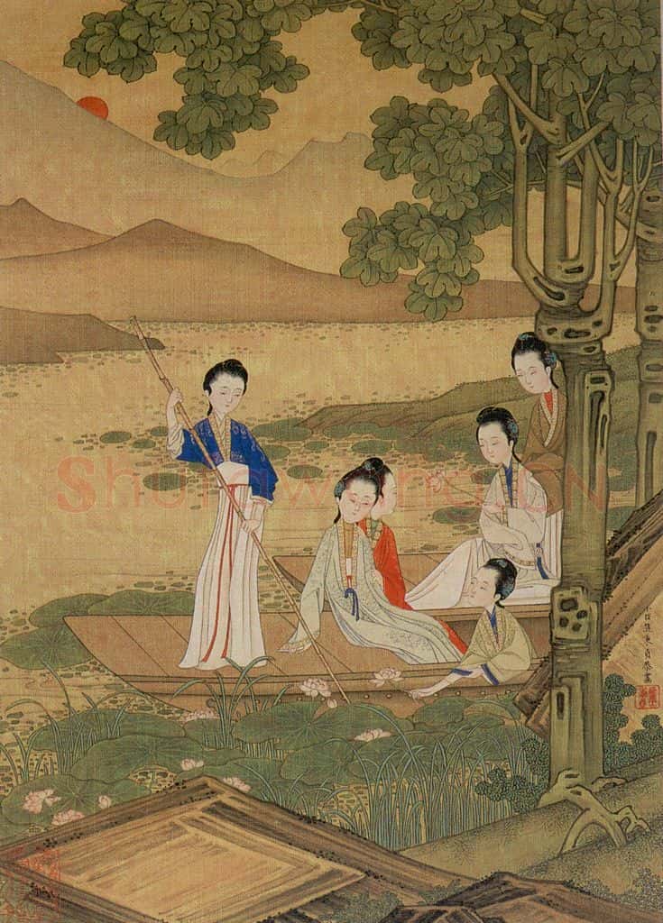清 焦秉贞《仕女图》书画作品