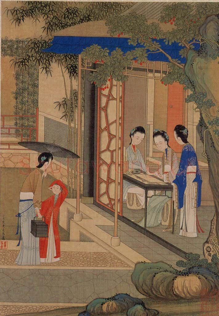 清 焦秉贞《仕女图》书画作品