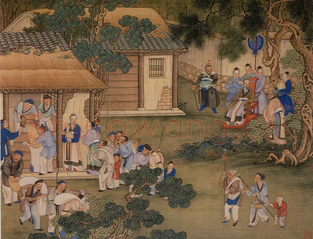 清 冷枚《养正图》书画作品