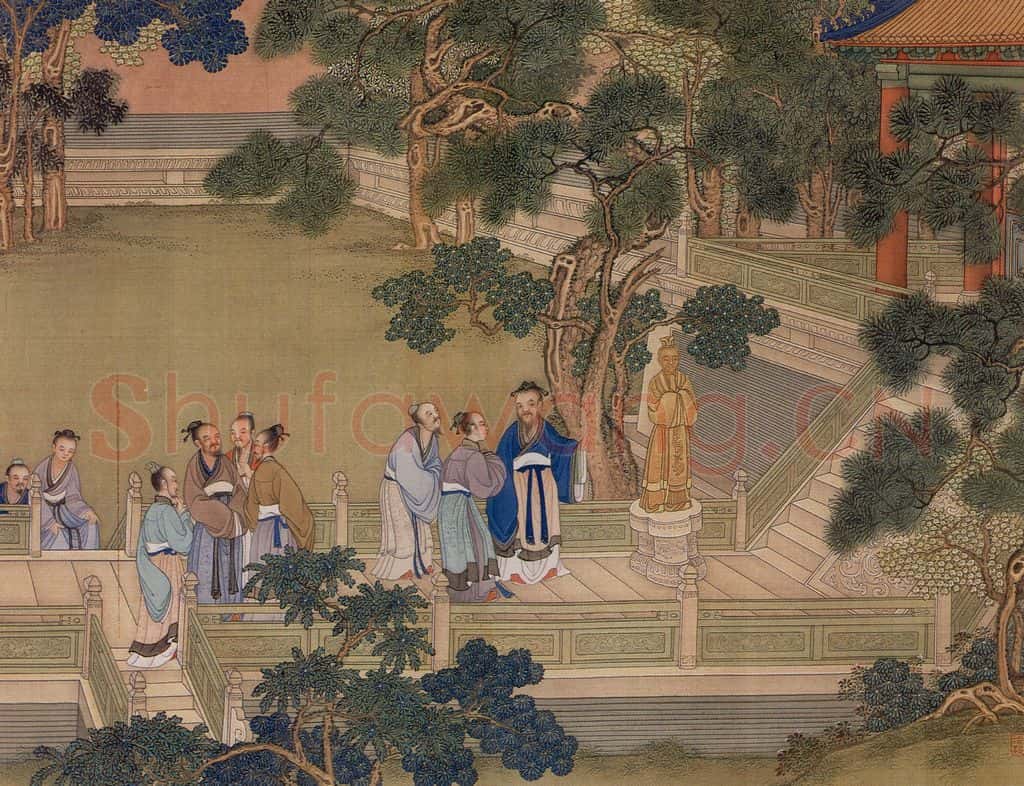 清 冷枚《养正图》书画作品