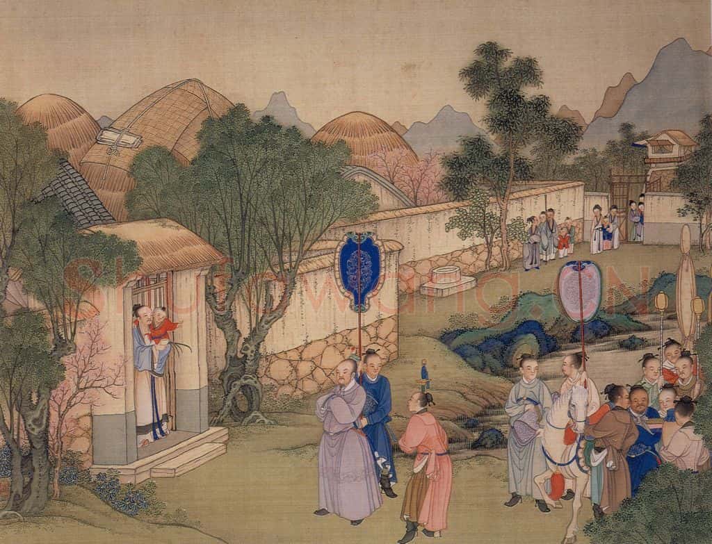 清 冷枚《养正图》书画作品