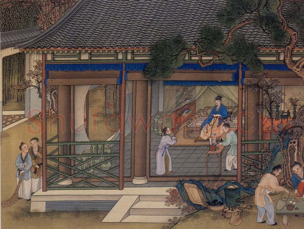清 冷枚《养正图》书画作品