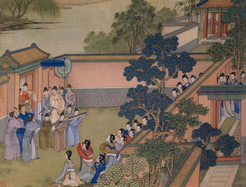 清 冷枚《养正图》书画作品