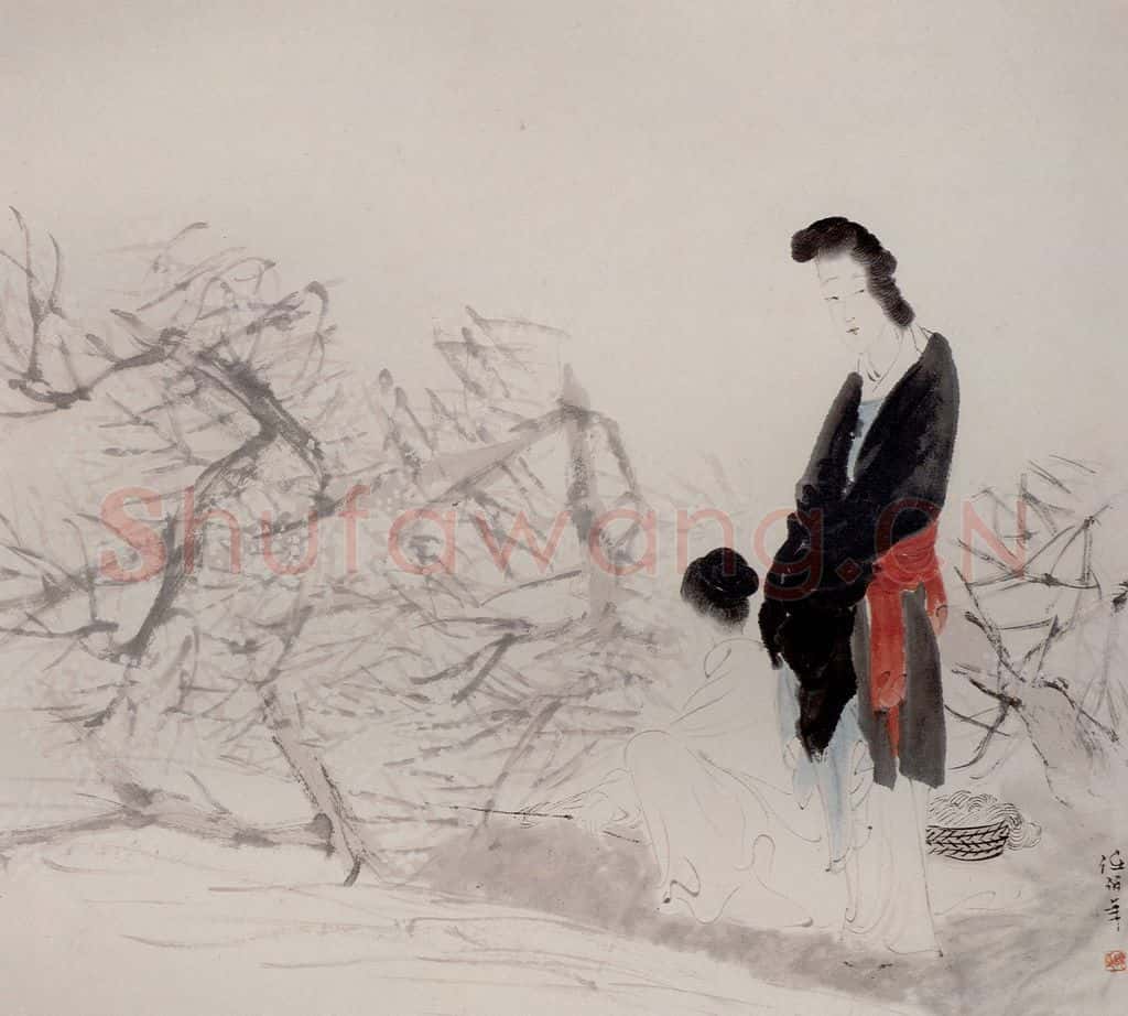 清 任颐《仕女图册》书画作品