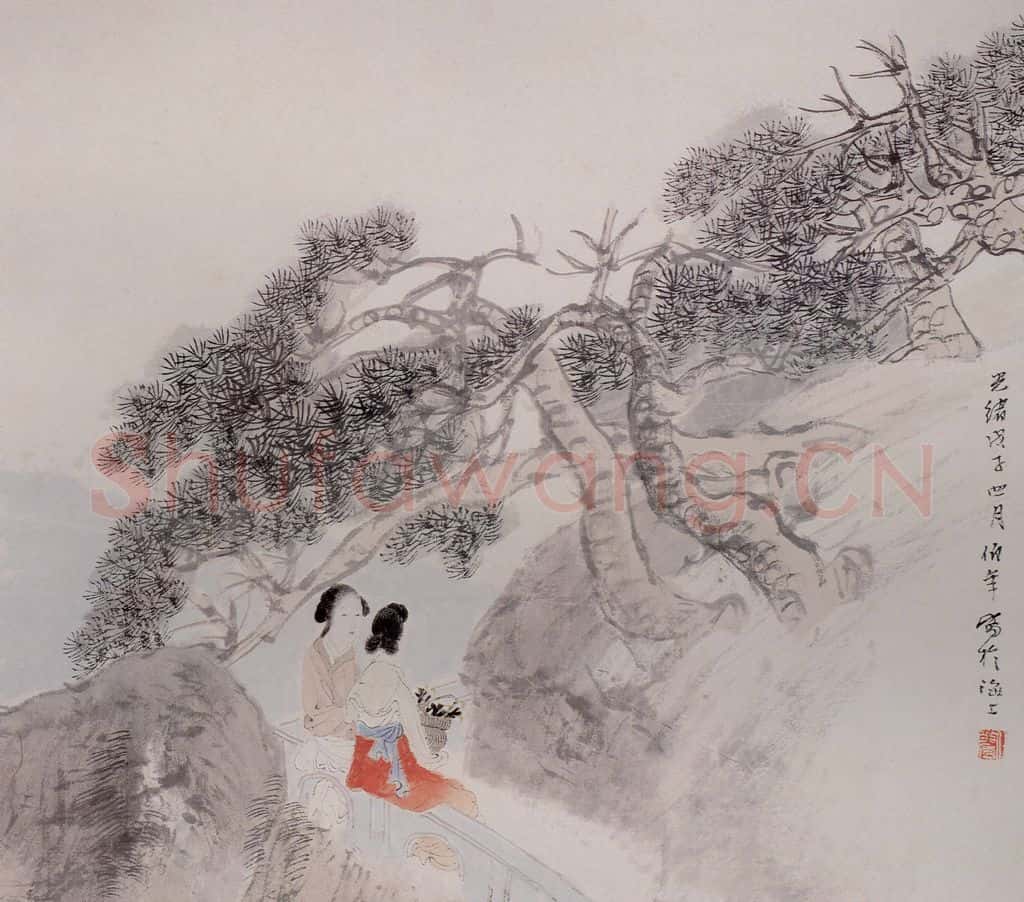 清 任颐《仕女图册》书画作品