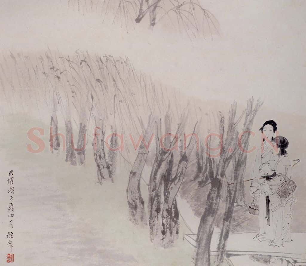 清 任颐《仕女图册》书画作品