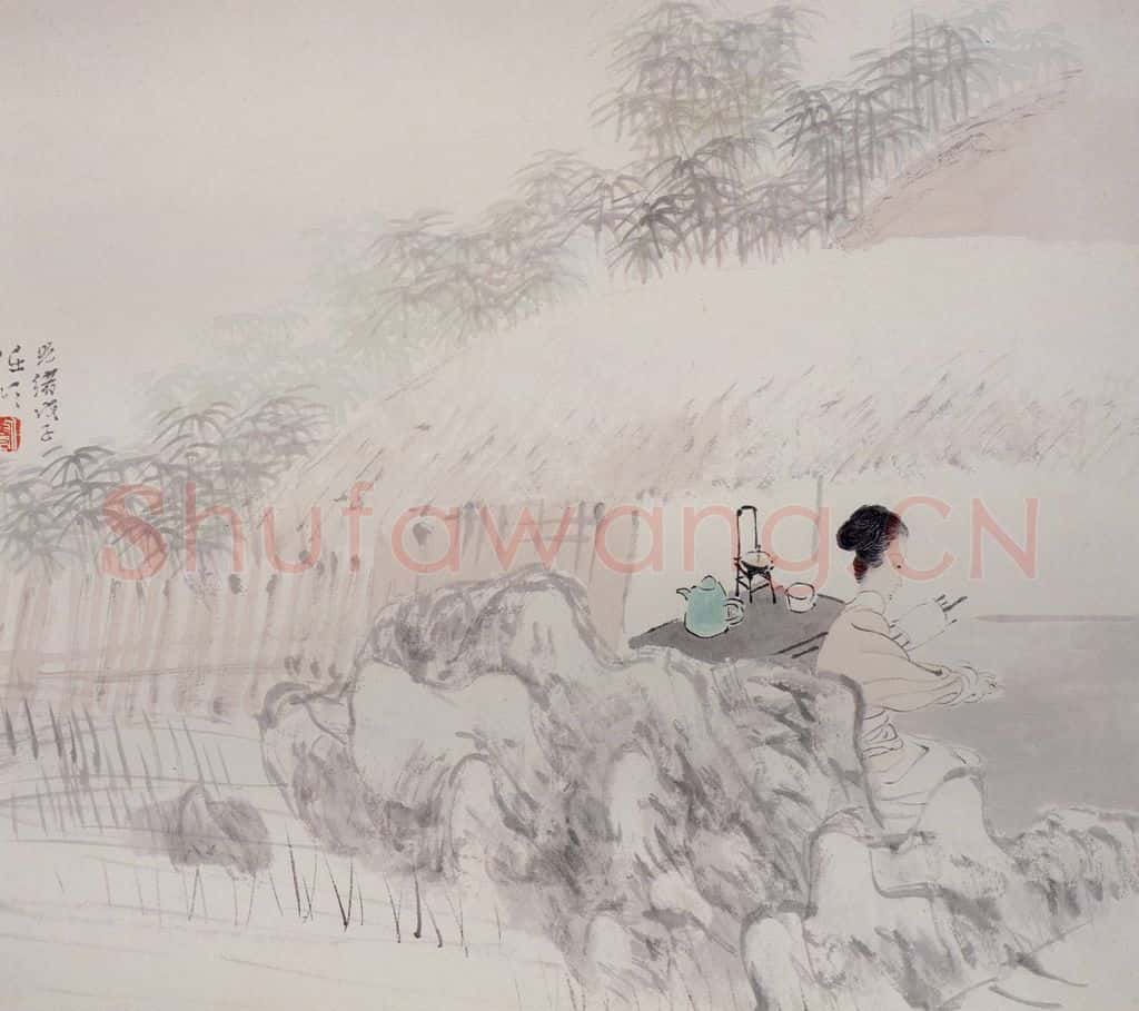 清 任颐《仕女图册》书画作品