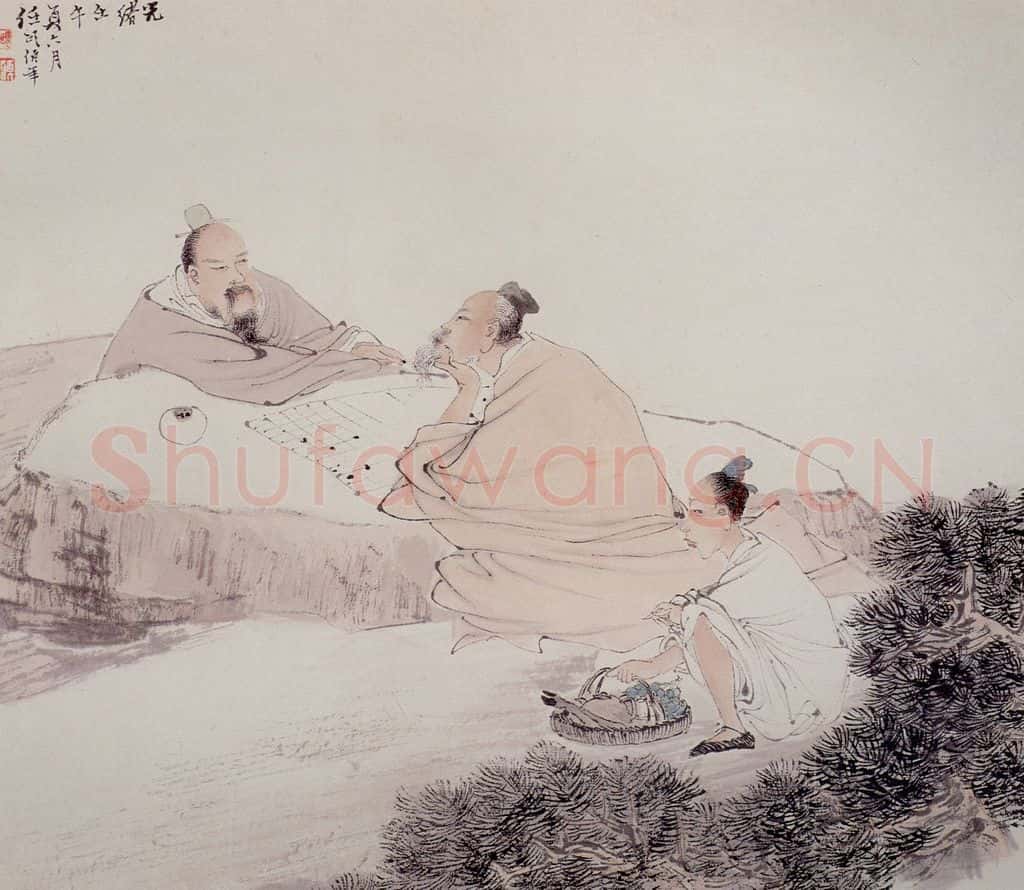 清 任颐《花鸟人物图册》书画作品