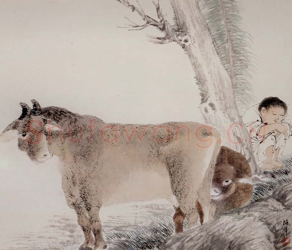 清 任颐《花鸟人物图册》书画作品