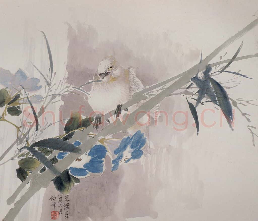 清 任颐《花鸟人物图册》书画作品