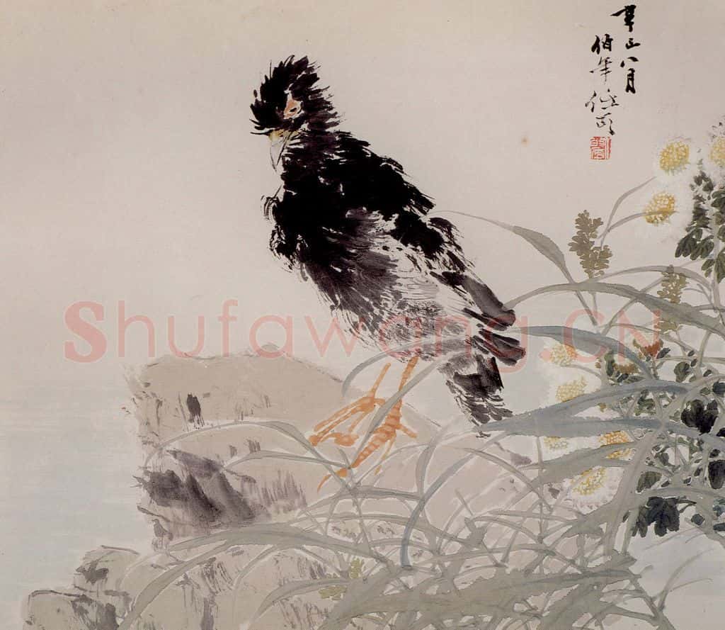 清 任颐《花鸟人物图册》书画作品