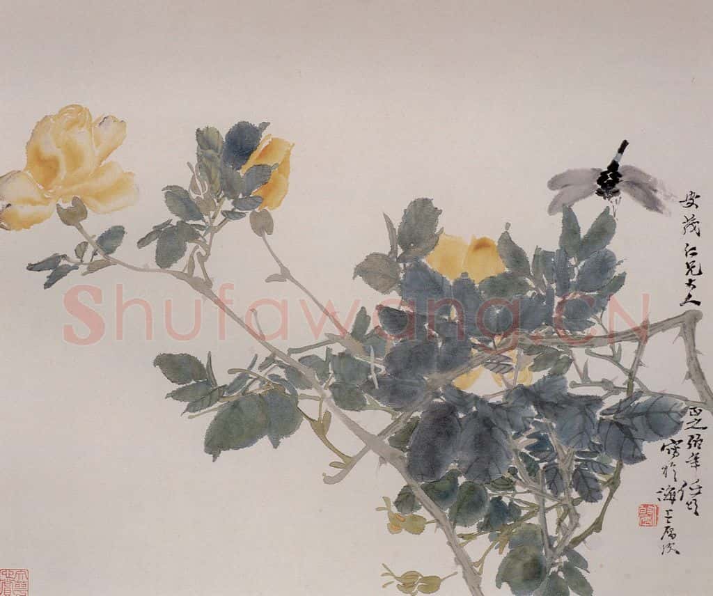 清 任颐《花鸟人物图册》书画作品