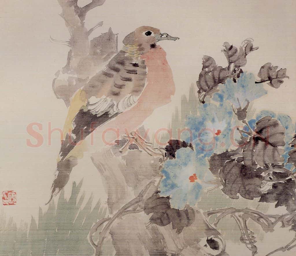 清 任颐《花鸟图册》书画作品