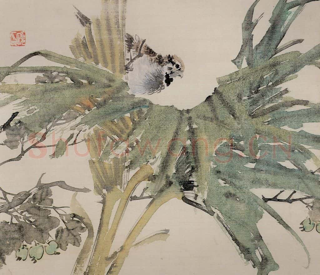 清 任颐《花鸟图册》书画作品