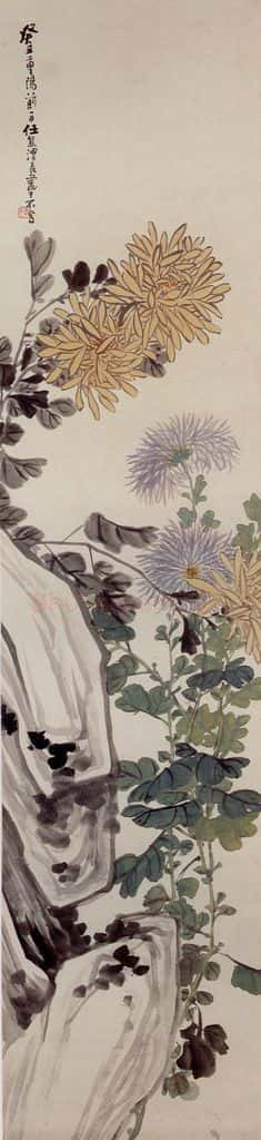 清 任熊《花卉翎毛图屏》书画作品