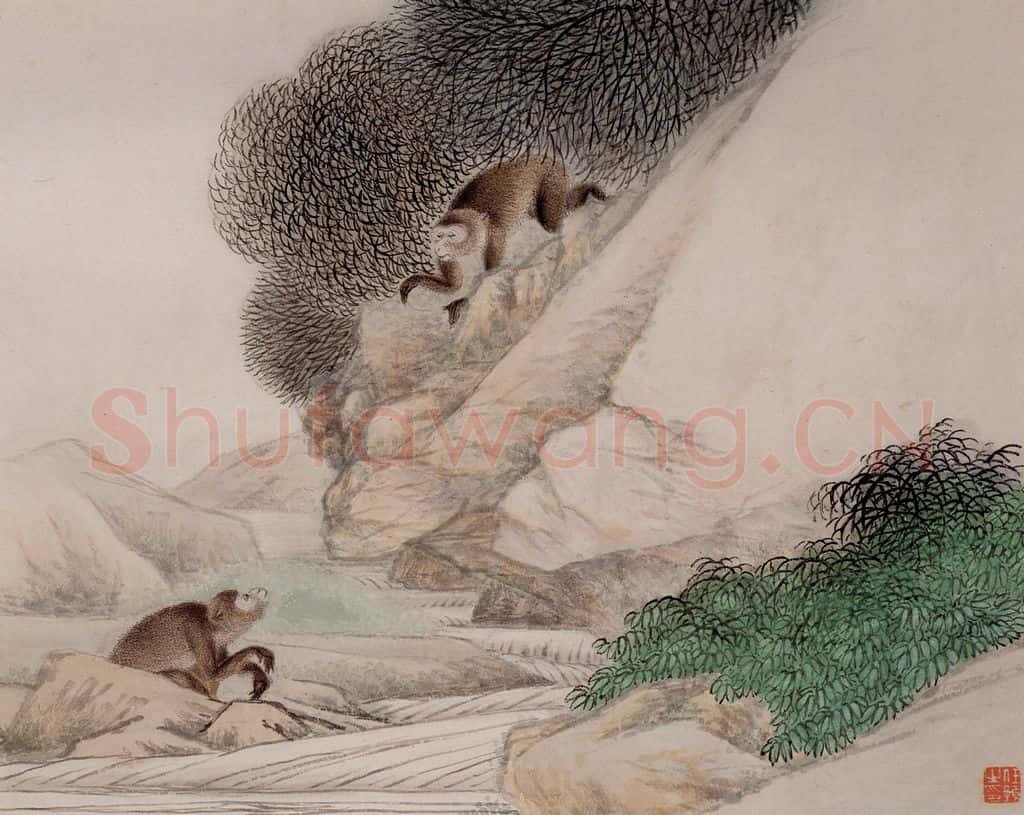 清 任预《十二生肖图册》书画作品