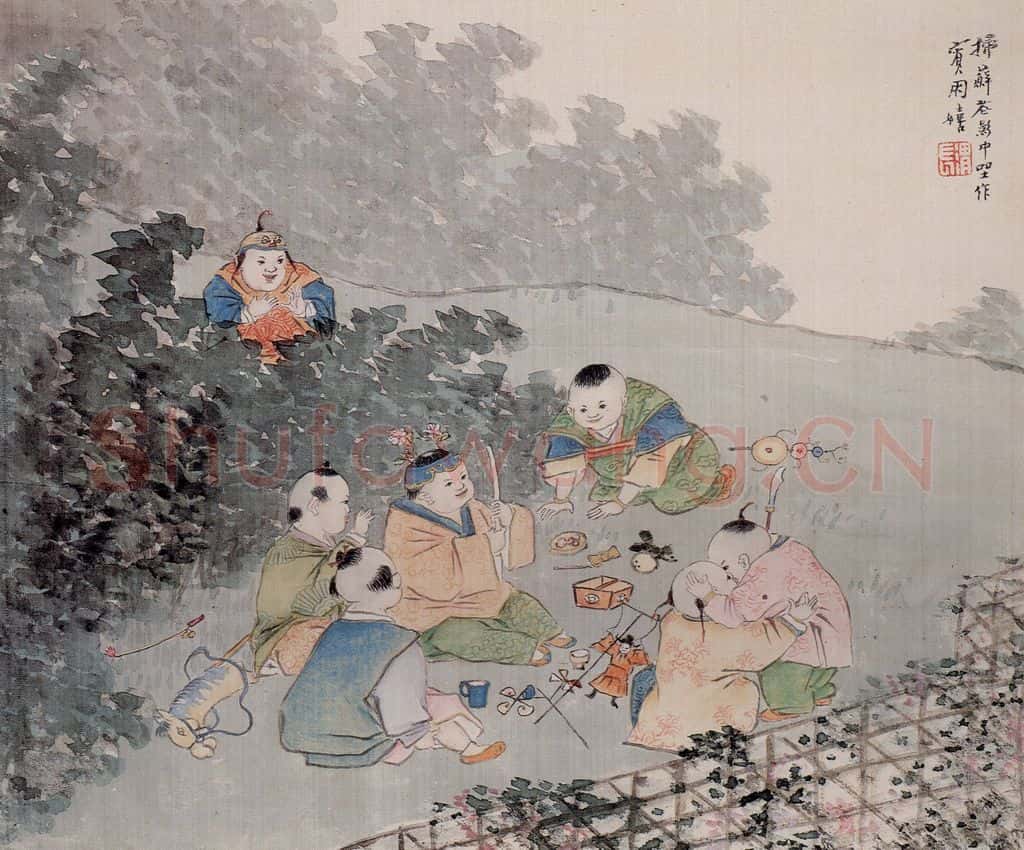 清 任熊《姚大梅诗意图册》书画作品
