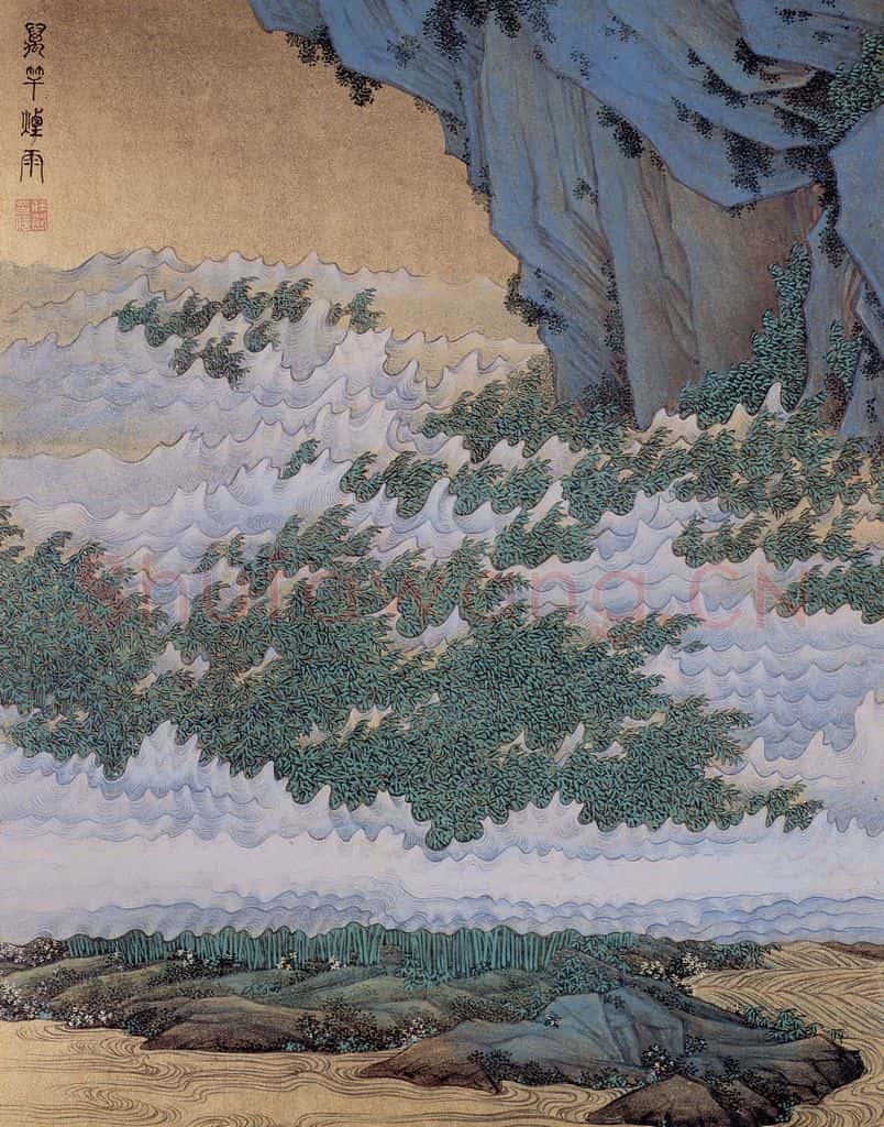 清 任熊《十万图册》书画作品