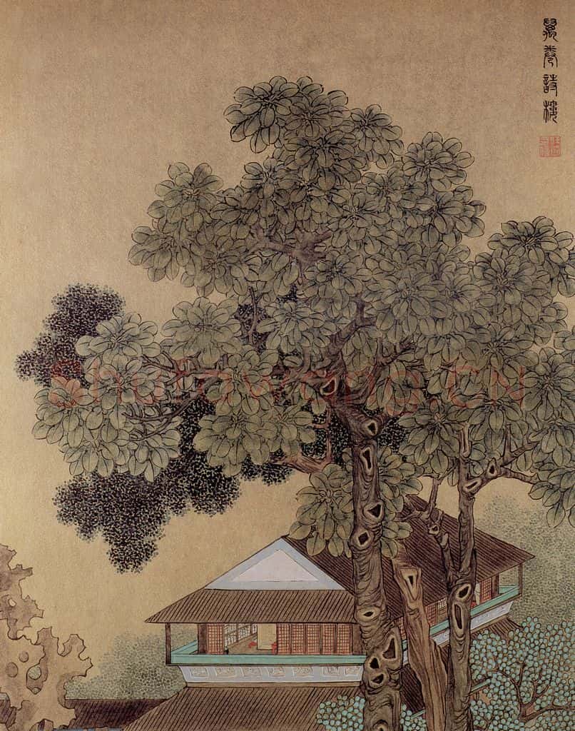 清 任熊《十万图册》书画作品