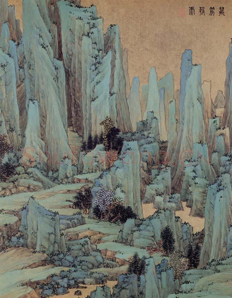 清 任熊《十万图册》书画作品