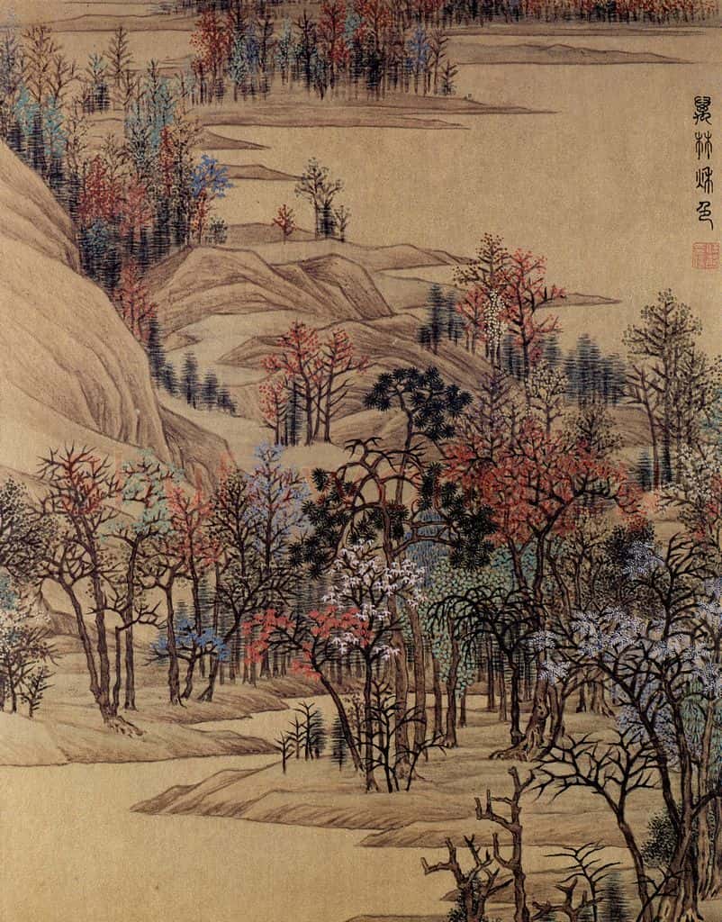 清 任熊《十万图册》书画作品