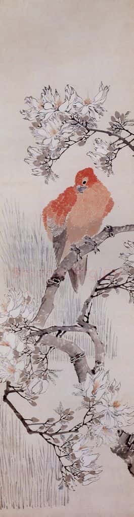 清 任薰《花鸟图屏》书画作品