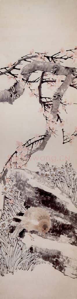 清 任薰《花鸟图屏》书画作品